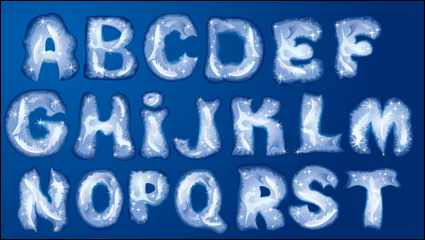 Christmas English font 05 - vector material