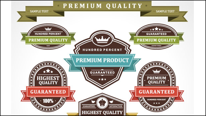 Classic retro stickers 04 - vector material