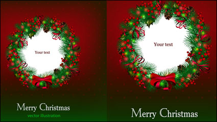Beautiful Christmas background 02 - vector material