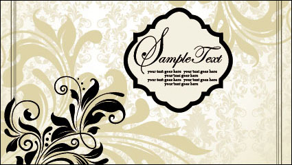 Classic retro border 03 - vector material