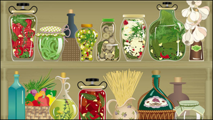 Cartoon window shop 04 - vector material