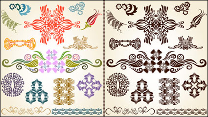 Exquisite pattern background 04 - vector material