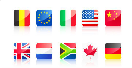 Flag icon vector material