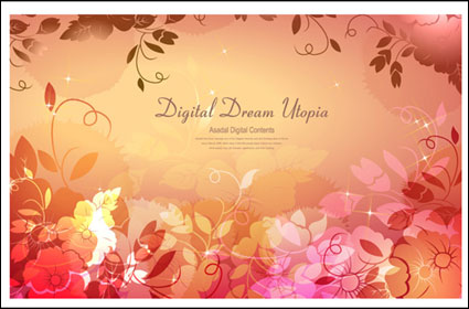 Fantasy fashion pattern vector material