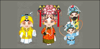 Opera cartoon characters vector (2)