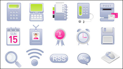 Staff cards, badges, alarm clock, rss button
