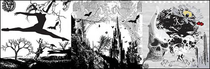 Halloween horror Vector material