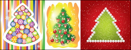 Exquisite Christmas tree vector