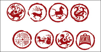 Dragon, tiger, birds, Yan, deer, horse