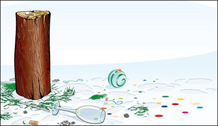 Wood, glass, cup vector