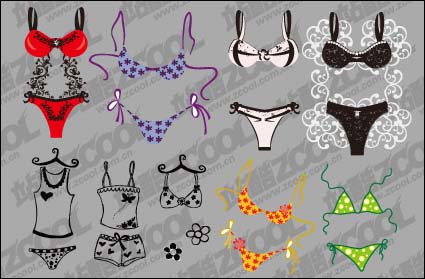 Cute bikini vector material
