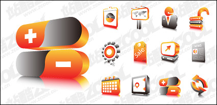 Three-dimensional vector icon