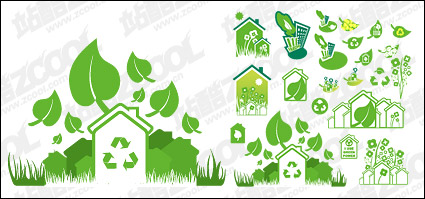 Green theme vector material