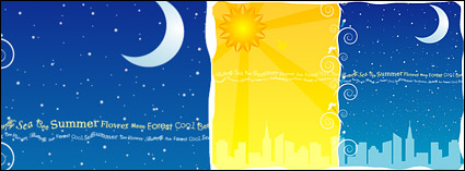 Vector illustrations of darkness and daylight material