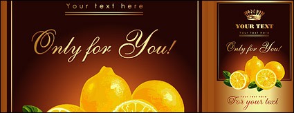 Lemon posters vector material