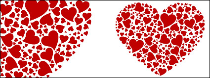 Composed of a number of large heart-shaped heart-shaped Vector