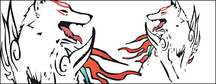 Wolf and vector material fire